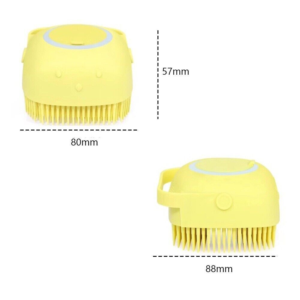 Pet Dog Cat Massage Brush Shampoo Dispenser 3