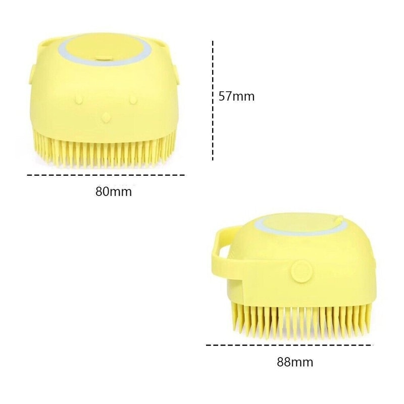 Pet Dog Cat Massage Brush Shampoo Dispenser 3