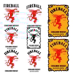fireball cinnamon whiskey labels red hot bundle svg