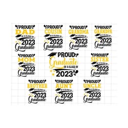 bundle proud graduate of a class of 2023 svg, 2023 graduation svg, senior 2023 svg, graduation trip svg, family matching