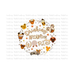 drinking all around the world svg png, autumn leaves pumpkin svg, fall vibes, happy fall, autumn leaf, svg, png files fo