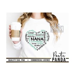 nana svg png, blessed grandma svg, grandmother svg, blessed nana svg, nana heart svg, mothers day svg, grandma svg, nana