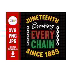 breaking every chain svg, free-ish since 1865, juneteenth png, break chains svg, svg files for cricut, digital download,