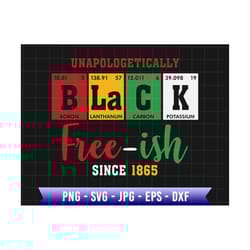 unapologetically black free-ish since 1865 svg, juneteenth since 1865, black freedom svg, juneteenth the real independen