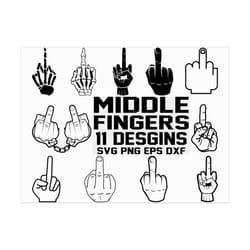 middle fingers svg / skeleton hand svg/ middle finger clipart/ middle finger vector/ silhoutte files for cricut/ cut fil