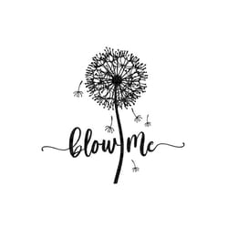 dandelion svg, blow me dandelion svg, dandelion blowing svg, flower svg, png, dxf, cut files for cricut, silhouette, ins