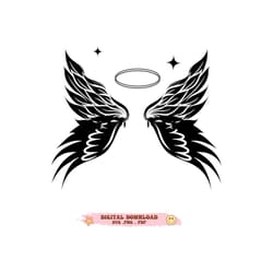 angel wing svg, angel wings svg, angel svg, memorial svg, wings svg, halo svg, in loving memory svg, wings clipart, ange