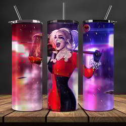 harley quinn tumbler wrap, harley quinn tumbler 20oz png,harley quinn tumbler 05