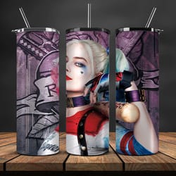 harley quinn tumbler wrap, harley quinn tumbler 20oz png,harley quinn tumbler 07