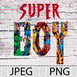 superhero super boy png, jpeg stencil vinyl decal tshirt transfer iron on