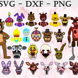 five nights at freddy's svg, bundles five nights at freddy's svg, png,dxf, pdf, jpg...