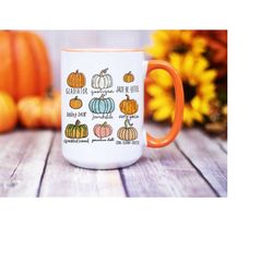 Pumpkin Fall Coffee Mug, Autumn Decor, Cute Coffee Mug, Farm House Decor, Pumpkin Coffee Cup