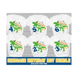 dinosaur birthday boy rex svg, birthday bundle svg, t-rex svg, kid dinosaur party t shirt, decor, funny dino png, svg fi