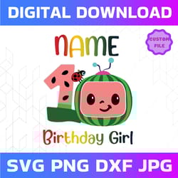 cocomelon personalized name birthday girl png svg, cocomelon brithday svg png, cocomelon,cocomelon family birthday png,