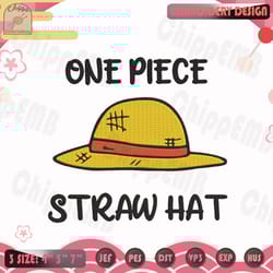 straw hat embroidery design, one piece embroidery design, anime embroidery design, machine embroidery designs