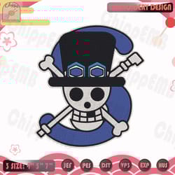 sabo embroidery design, one piece embroidery design, anime embroidery design, machine embroidery designs
