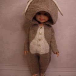 Pajama Kigurumi Bunny and Boots for doll Las Amigas Paola Reina 32-34 cm