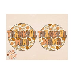 thankful mama and mini png sublimation design bundle, thanksgiving mommy and me png, fall mama, fall sublimation, retro