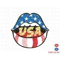 retro flag lip and tongue png, 4th of july png, usa flag lip, america patriotic, tongue lips, vintage american babe sub