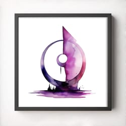 abstract printable wall art, digital download, wall decor, boho art print, modern, minimal, contemporary, purple tones,
