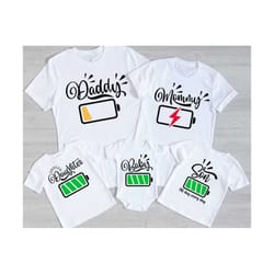family matching svg bundle, mommy and daddy battery low svg, mother father son matching shirts svg, baby svg, son svg, d