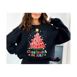 christmas in july watermelon xmas tree png, summer vibes, beach vacation, holiday png, tropical png, christmas in july p