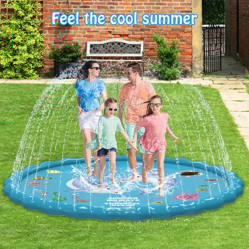 Dog and Kid Splash Pad Play Mat 1