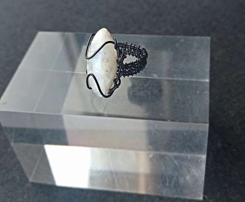 Ring with natural opal. Cute gift