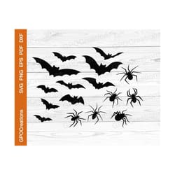 bats and spiders svg bundle, halloween svg bundle, bats svg, spiders svg, spooky bats svg, spiders clipart, bats spiders