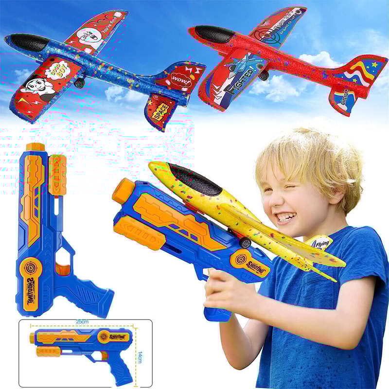 Airplane Launcher Foam Plane Toy Outdoor 2