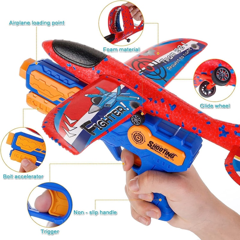 Airplane Launcher Foam Plane Toy Outdoor 3