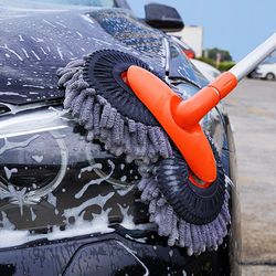 360 degree microfiber car wash brush mop long handle