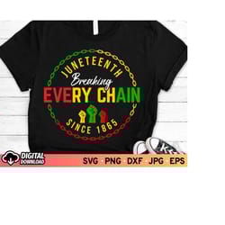 juneteenth svg, breaking every chain svg, since 1865 juneteenth svg, free ish svg, black history svg, juneteenth shirt s
