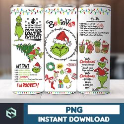The Grinch Christmas Tumbler Wrap, Grinch Christmas Designs, 20oz Skinny Tumbler Wrap, PNG Sublimation Digital
