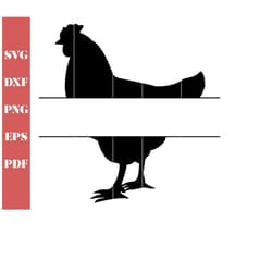 chicken svg, chicken split monogram svg, chicken monogram svg, chicken dxf, chicken clipart, chicken svg cut file, chick