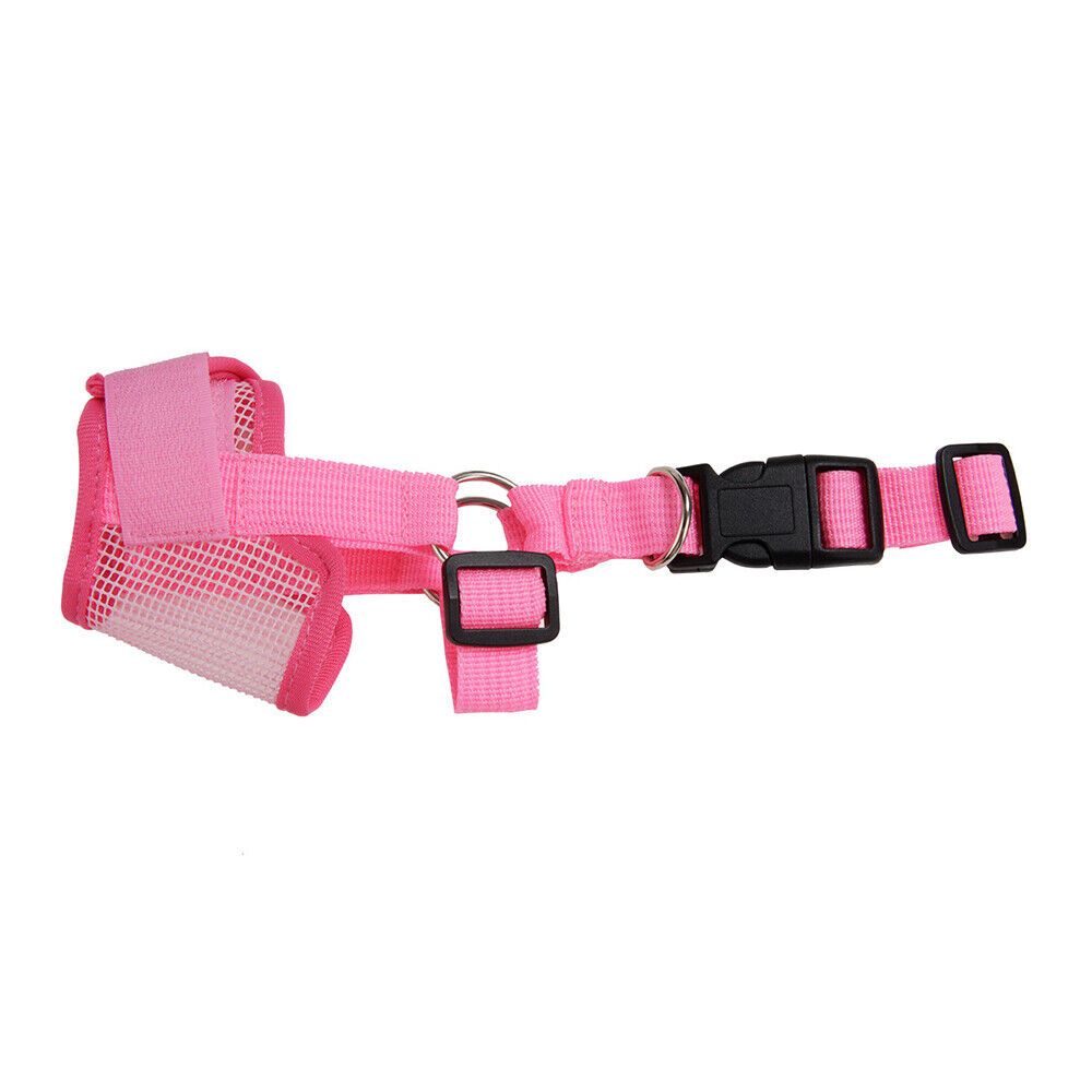 Anti Bite Dog Mesh Mask Pink