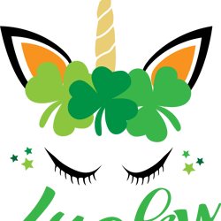 st. patricks day unicorn irish shamrock green, saint patricks svg, st patricks day svg, shamrock svg, instant download