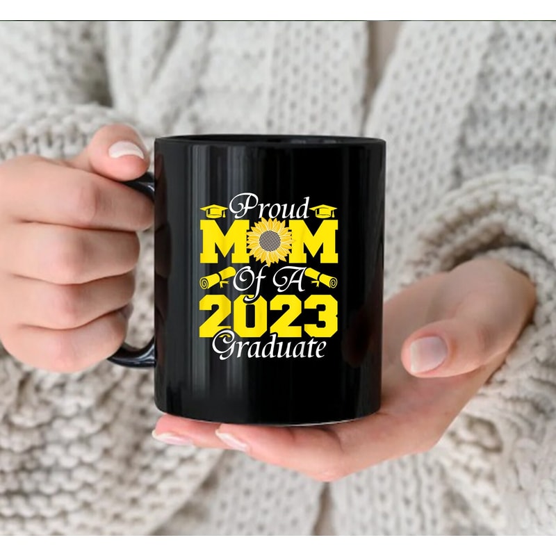 Proud Mom Of a Class 2023 Graduate Graduation Mug, Sunflower 2023 Mug - 2.jpg