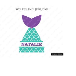 mermaid svg, mermaid monogram svg, mermaid tail svg, sea mermaid clipart, sea beach svg, cricut, silhouette cut files