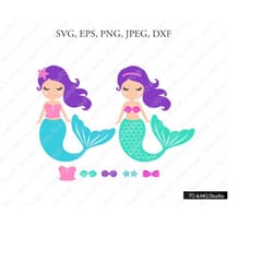 mermaid svg, mermaid monogram svg, cute mermaid svg, mermaid birthday girl svg, sea beach svg, cricut, silhouette cut fi