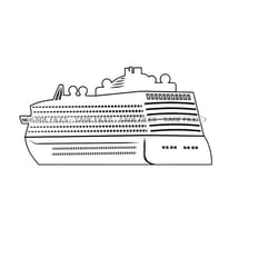 cruise ship outline 4 svg, cruise ship svg, cruise ship clipart, cruise ship files for cricut, cut files for silhouette,