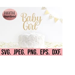 baby girl cake topper svg - coming soon - new baby cupcake topper - cricut file - instant download - baby shower cake to