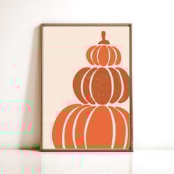 boho pumpkin print| boho fall and autumn seasonal home decor | printable digital wall art