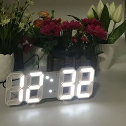 3d led digital wall desk alarm clock