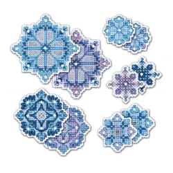 cross stitch kit - snowflake decoration - embroidery kit - needlework kit - diy kit