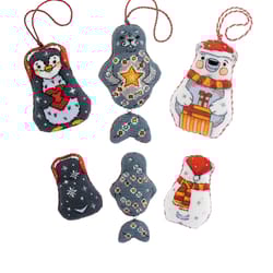 cross stitch kit - christmas toys - embroidery kit - needlework kit - diy kit