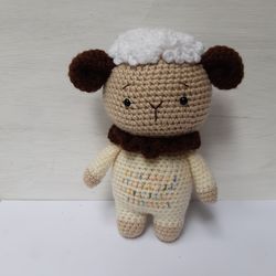hand crochet soft little lamb stuffed toys animals plush toys knit gift
