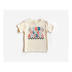 god bless america toddler t-shirt, 4th of july kids tee, retro usa kids tee, american toddler shirt, patriotic toddler t