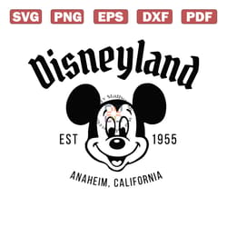 mickey disneyland est 1955 anaheim california svg file