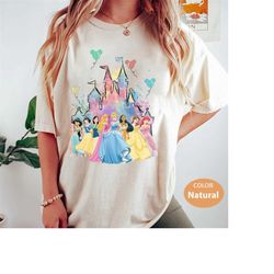 Disney Princess Shirt, Disney Watercolor Castle Tee, Disney Balloons Shirt, Disney Birthday Girl, Princess Birthday Shir